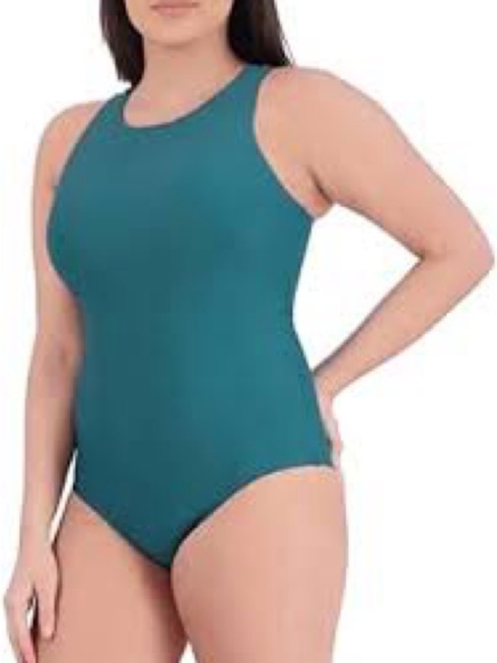 Eddie Bauer One-Piece Swimsuit  sz XXL Teal High-Neck NWT